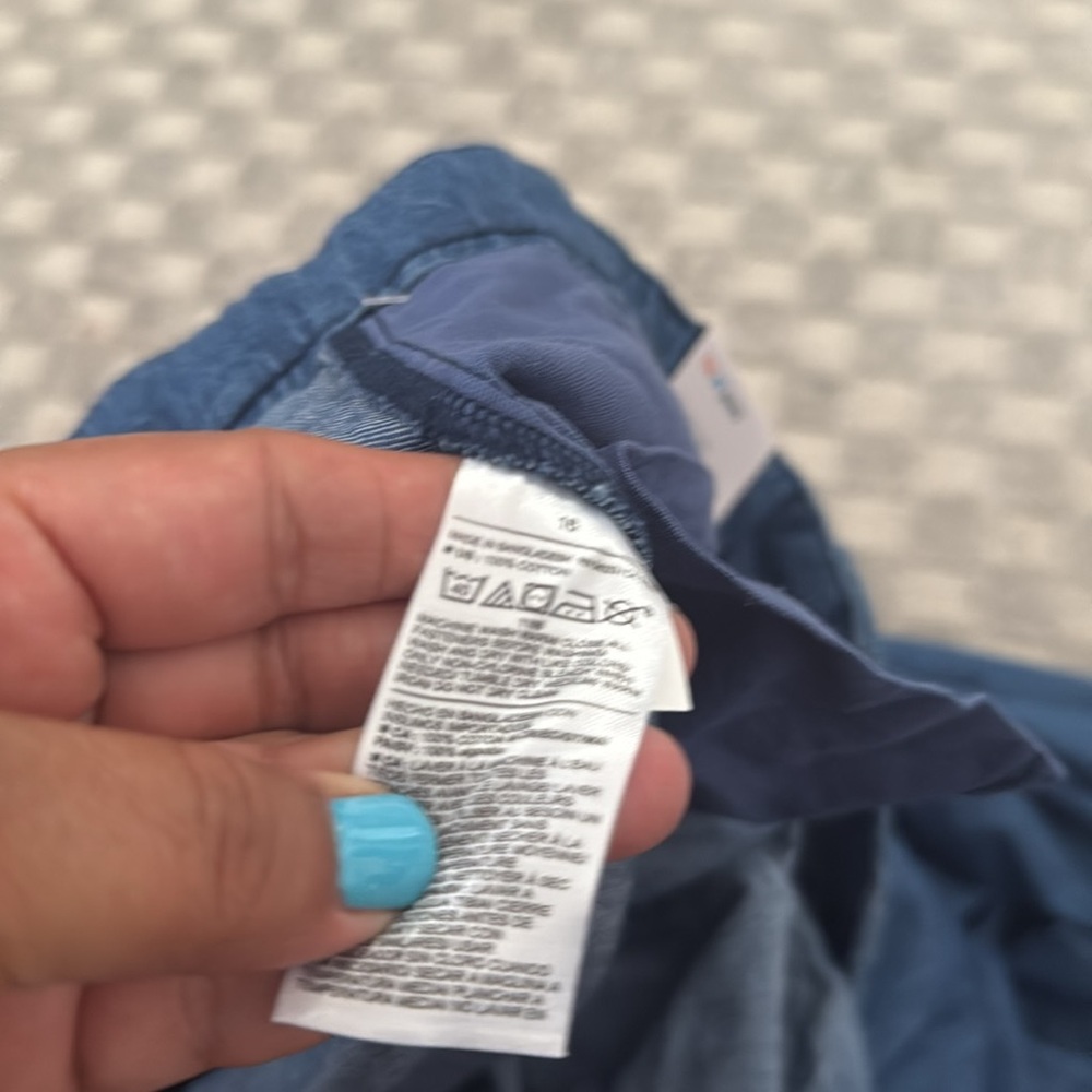 Old Navy Extra High-Waisted Baggy Wide-Leg Pleated Trouser Jeans Women's Size 16 - Picture 9 of 9